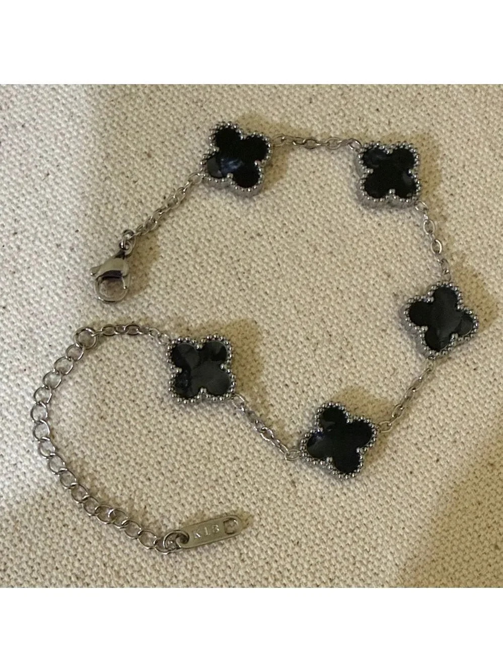 True Stainless steel clover Bracelet Stamped 18k gold plated Women’s Bracelet